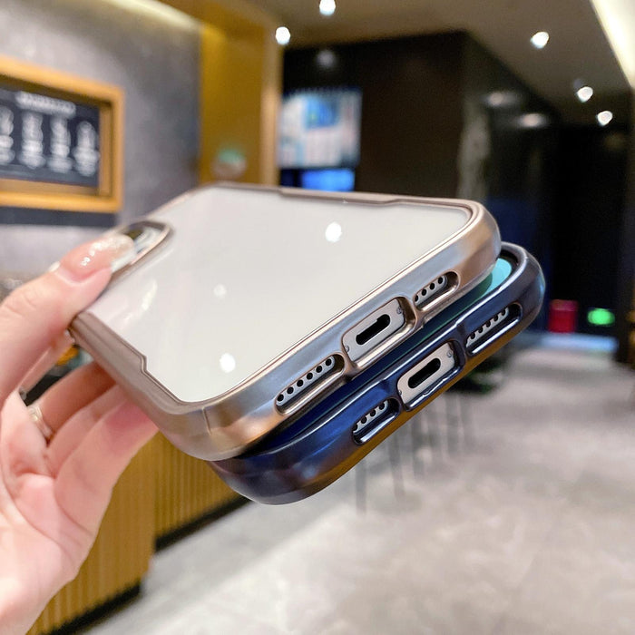 For Iphone 15 Electroplating Tpu Frame Hybrid Pc Phone Case