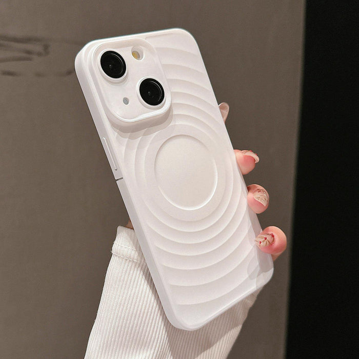 For Iphone 15 Wave Texture Pc Shockproof Phone Case
