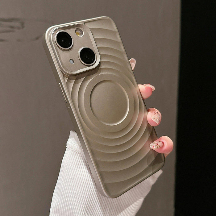 For Iphone 15 Wave Texture Pc Shockproof Phone Case