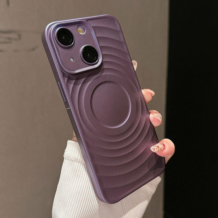 For Iphone 15 Wave Texture Pc Shockproof Phone Case