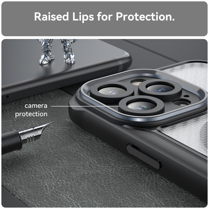 For Iphone 15 Carbon Fiber Texture Magsafe Translucent Phone Case