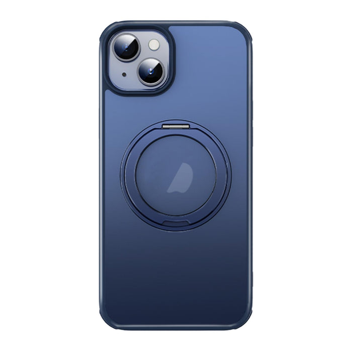 For Iphone 15 Magsafe Holder Pc Hybrid Tpu Phone Case