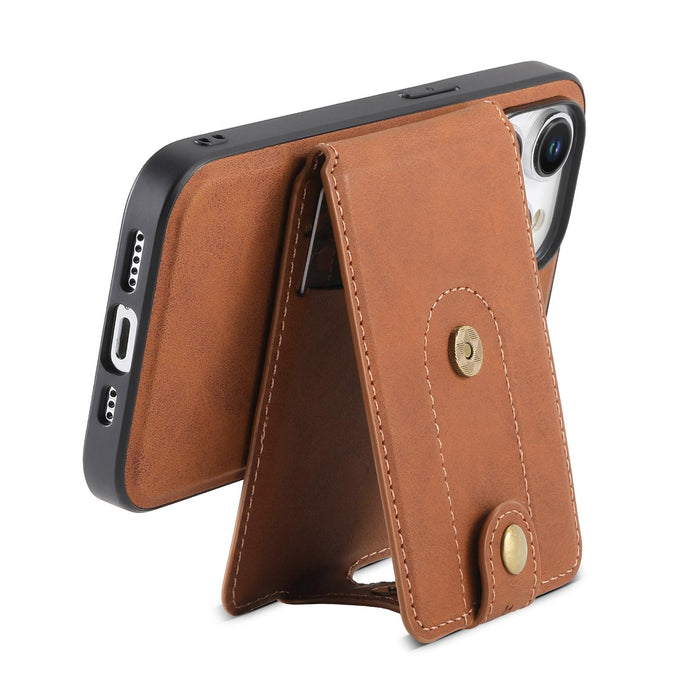 For Iphone 15 Nk Retro Pattern Magsafe Magnetic Card Holder Leather Phone Case