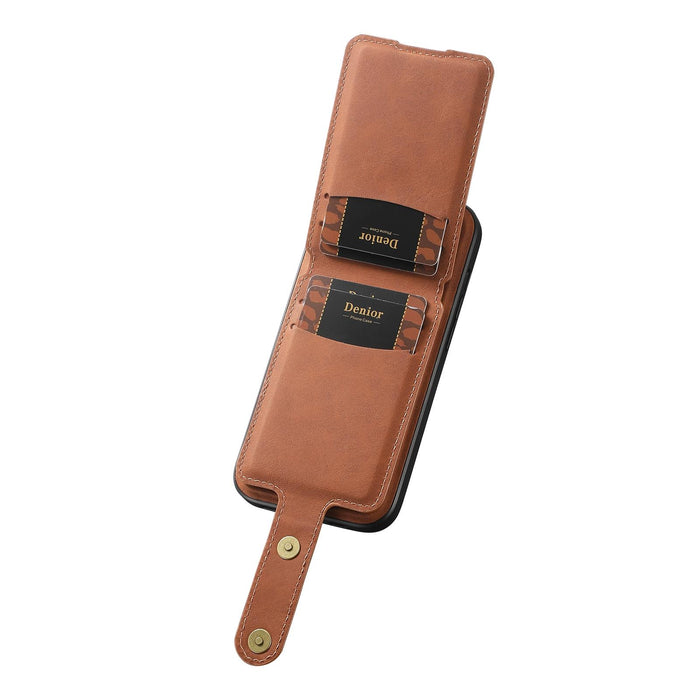For Iphone 15 Nk Retro Pattern Magsafe Magnetic Card Holder Leather Phone Case