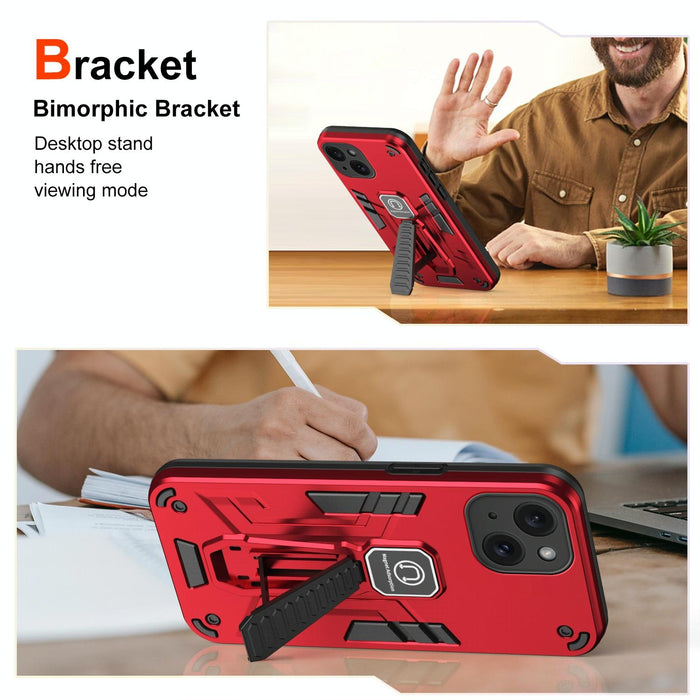 For Iphone 15 Shockproof Holder Phone Case