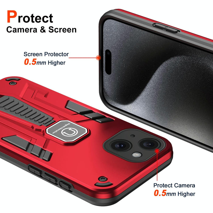 For Iphone 15 Shockproof Holder Phone Case