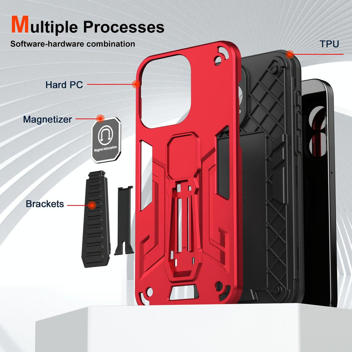For Iphone 15 Shockproof Holder Phone Case
