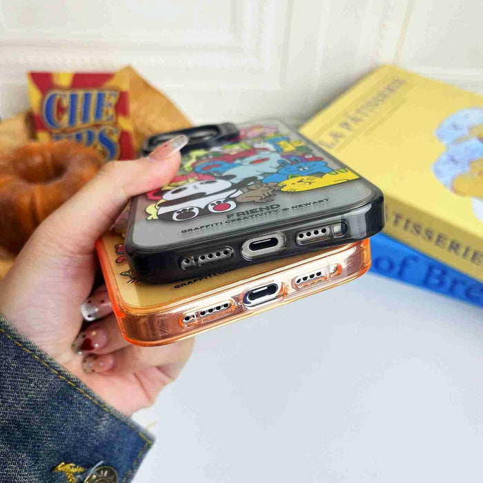 For Iphone 15 Colorful Wave Circle Creative Pattern Phone Case