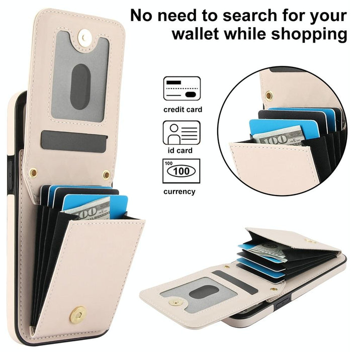 For Iphone 15 Crossbody Rhombic Card Bag RFID Phone Case