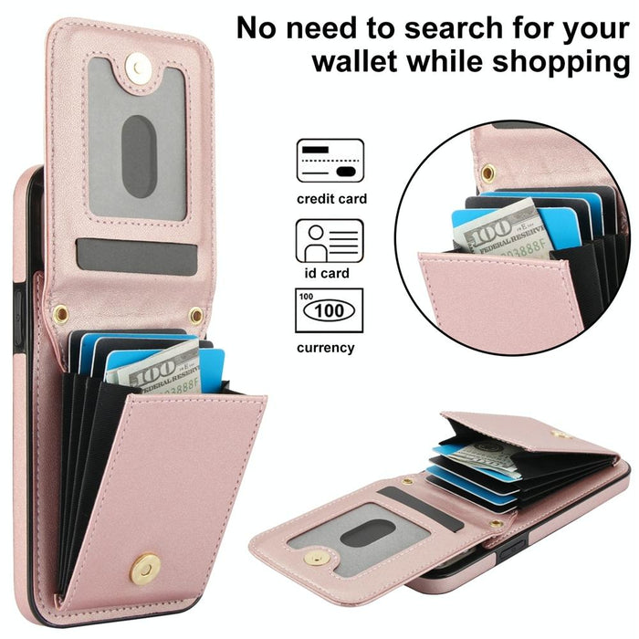 For Iphone 15 Crossbody Rhombic Card Bag RFID Phone Case