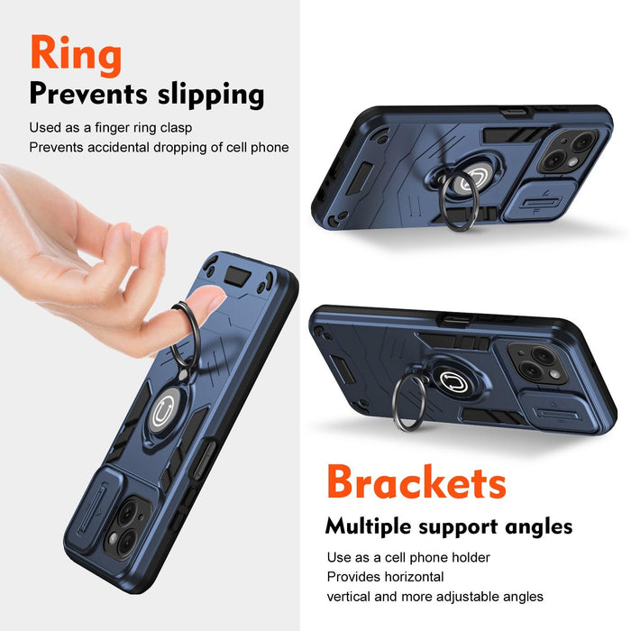 For Iphone 15 Camshield Ring Holder Phone Case