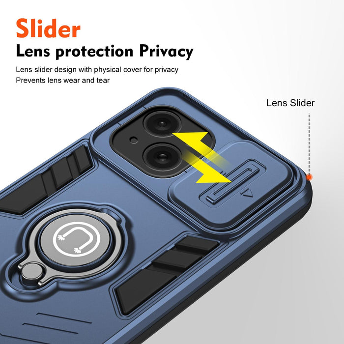 For Iphone 15 Camshield Ring Holder Phone Case
