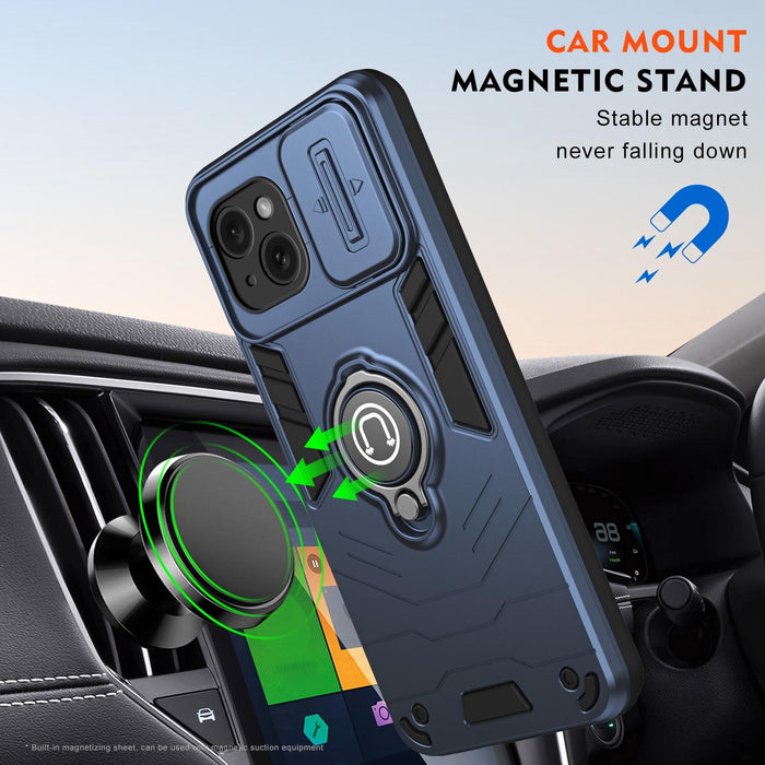 For Iphone 15 Camshield Ring Holder Phone Case