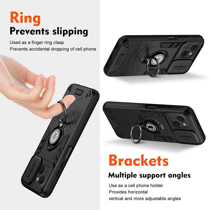 For Iphone 15 Camshield Ring Holder Phone Case
