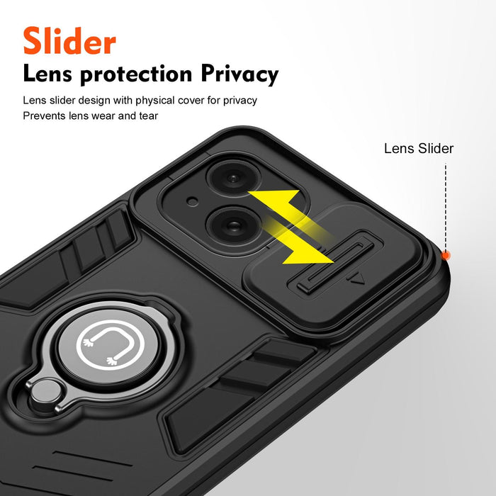 For Iphone 15 Camshield Ring Holder Phone Case