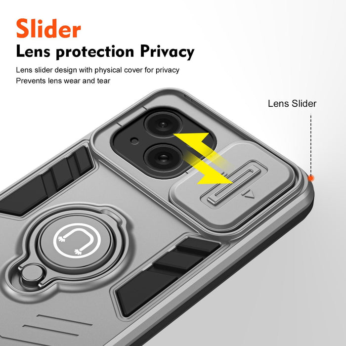 For Iphone 15 Camshield Ring Holder Phone Case