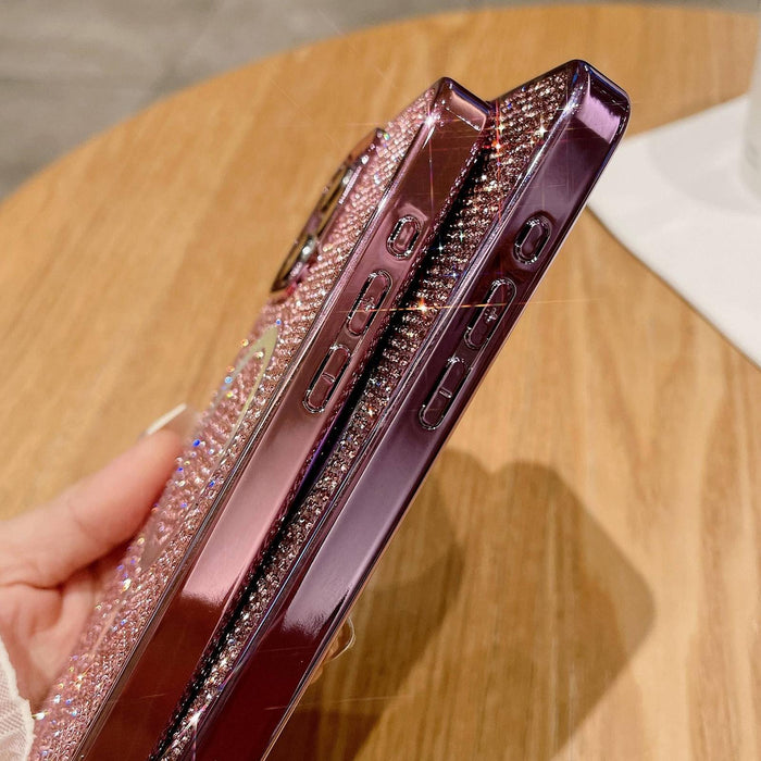 For Iphone 15 Diamonds Plated Magsafe Phone Case