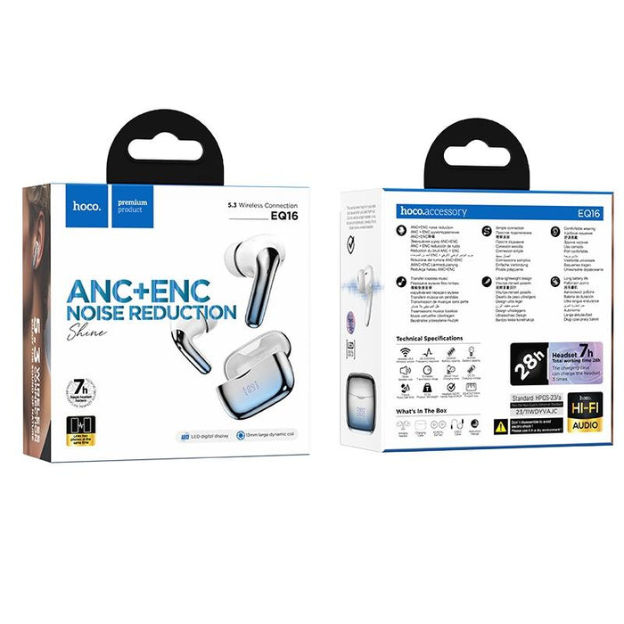 Hoco Eq16 True Wireless Anc & Enc Dual Noise Reduction Bluetooth Earphone