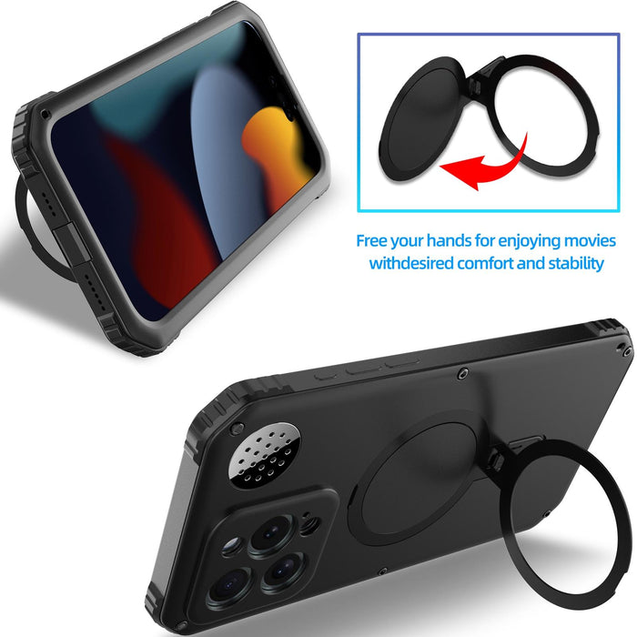 For Iphone 15 Aromatherapy Magsafe Holder Life Waterproof Rugged Phone Case