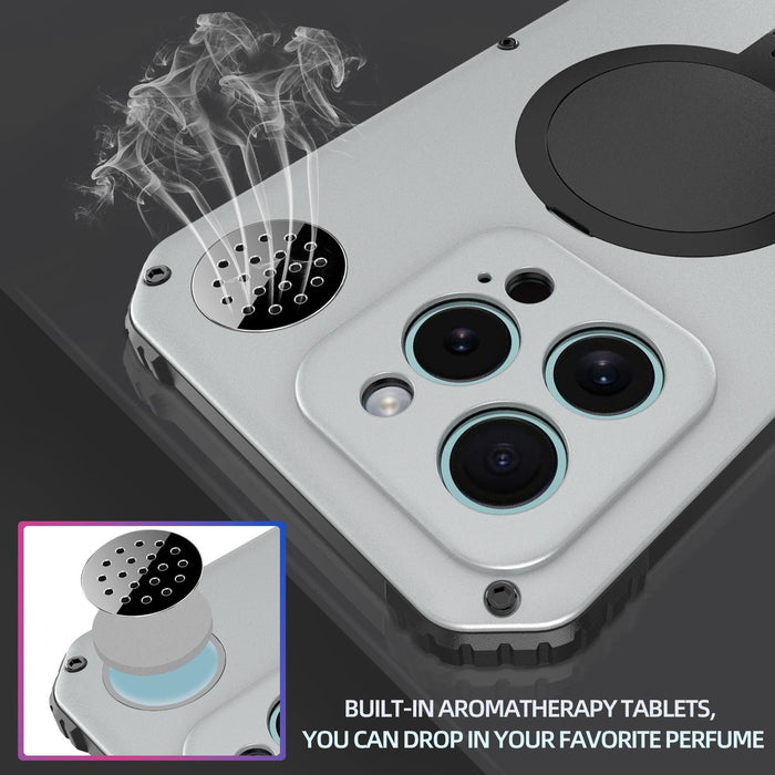 For Iphone 15 Aromatherapy Magsafe Holder Life Waterproof Rugged Phone Case