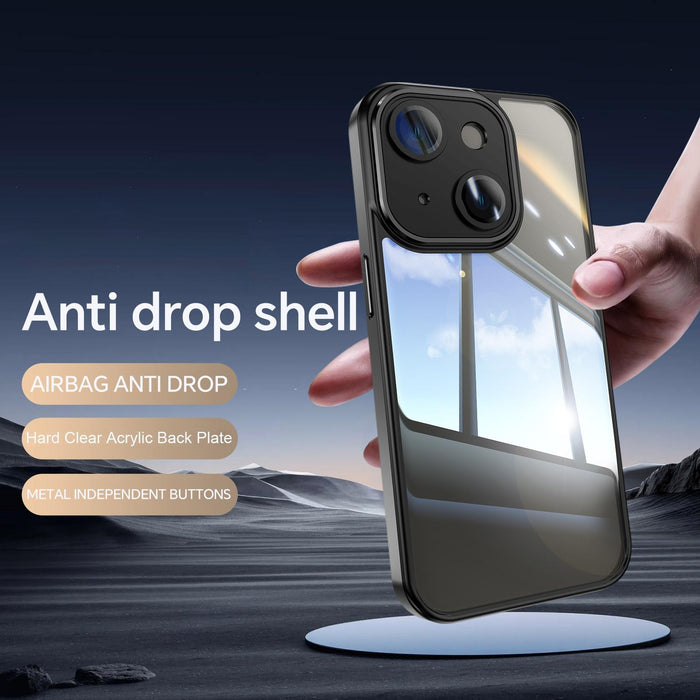 For Iphone 15 Acrylic Hybrid Tpu Armor Shockproof Phone Case
