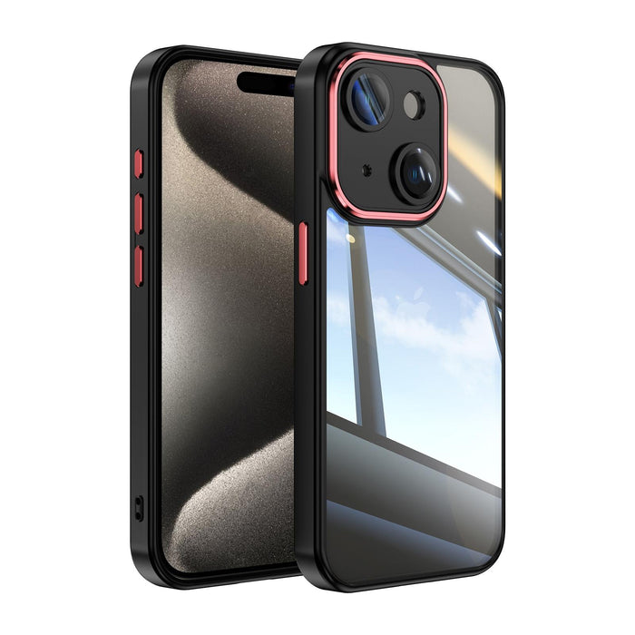 For Iphone 15 Acrylic Hybrid Tpu Armor Shockproof Phone Case