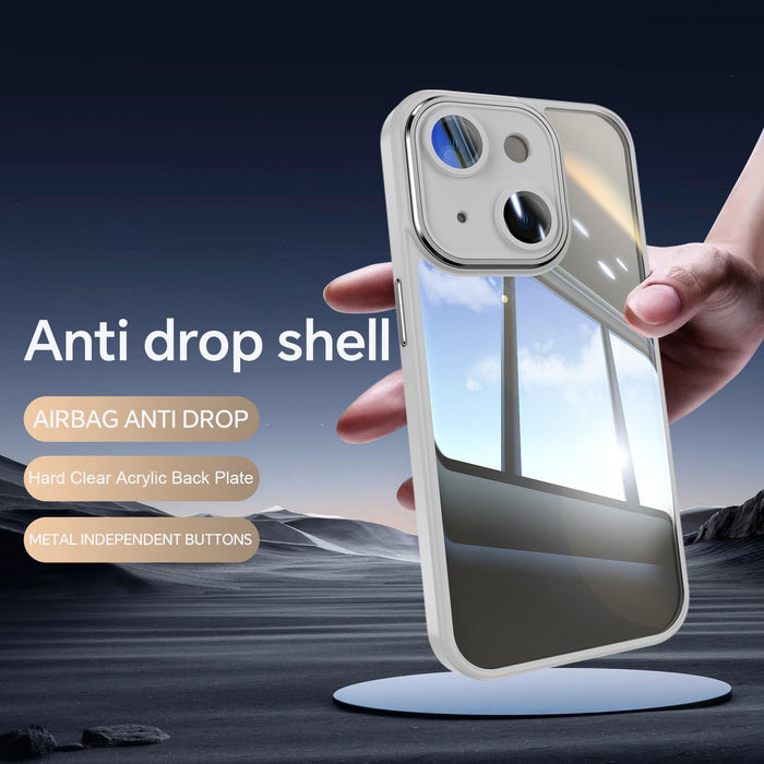 For Iphone 15 Acrylic Hybrid Tpu Armor Shockproof Phone Case