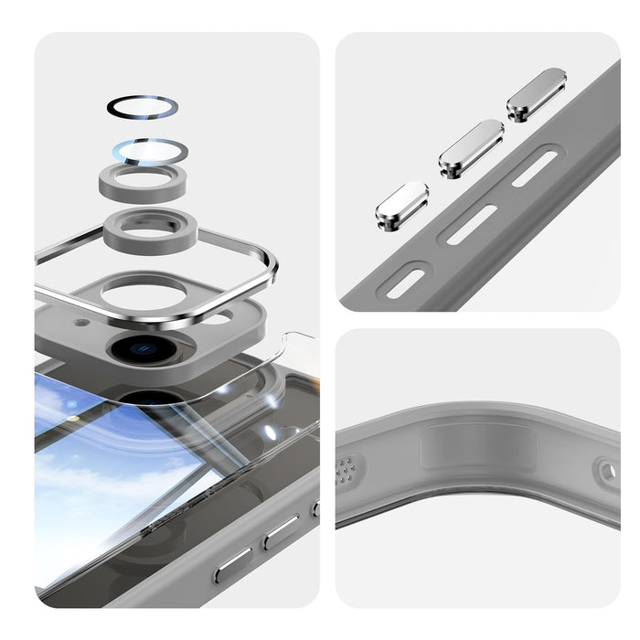 For Iphone 15 Acrylic Hybrid Tpu Armor Shockproof Phone Case