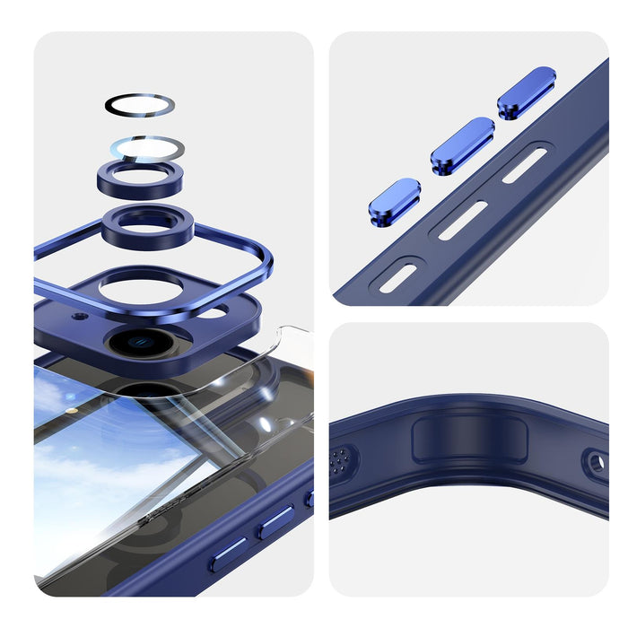 For Iphone 15 Acrylic Hybrid Tpu Armor Shockproof Phone Case