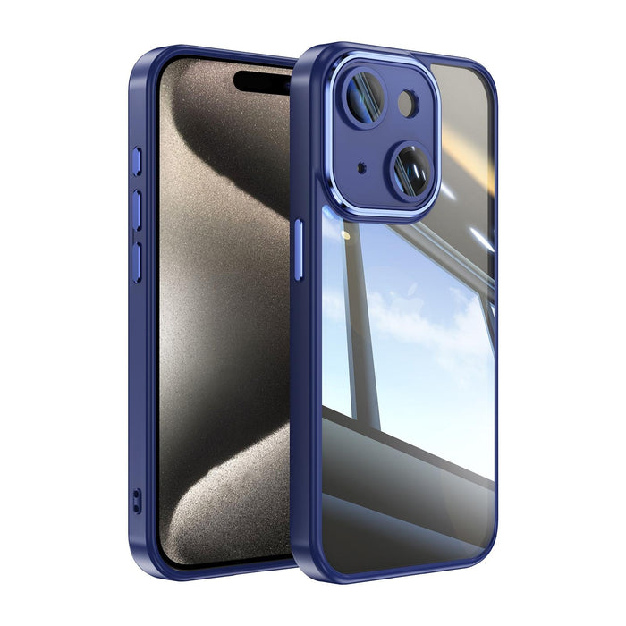 For Iphone 15 Acrylic Hybrid Tpu Armor Shockproof Phone Case