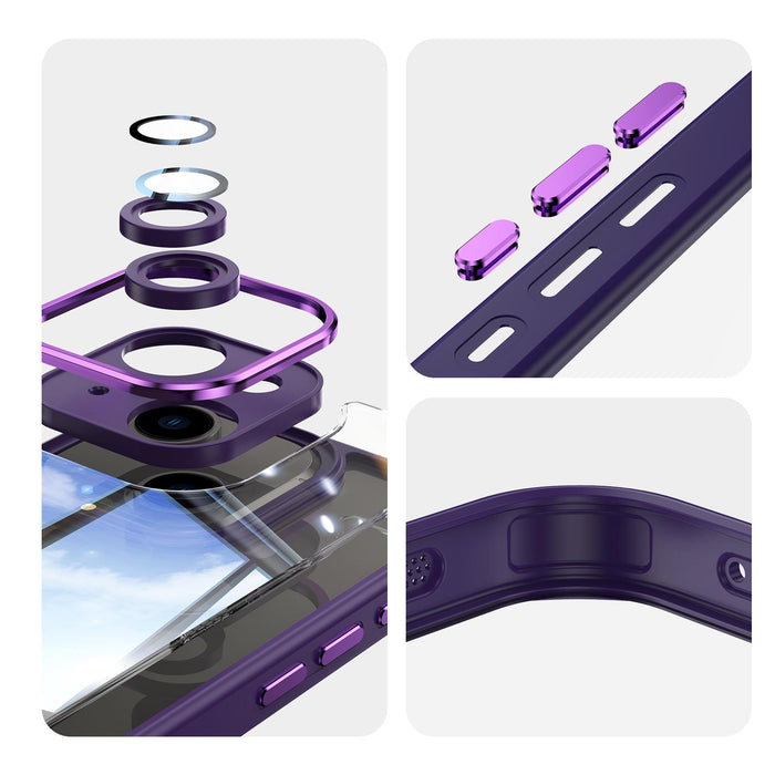 For Iphone 15 Acrylic Hybrid Tpu Armor Shockproof Phone Case