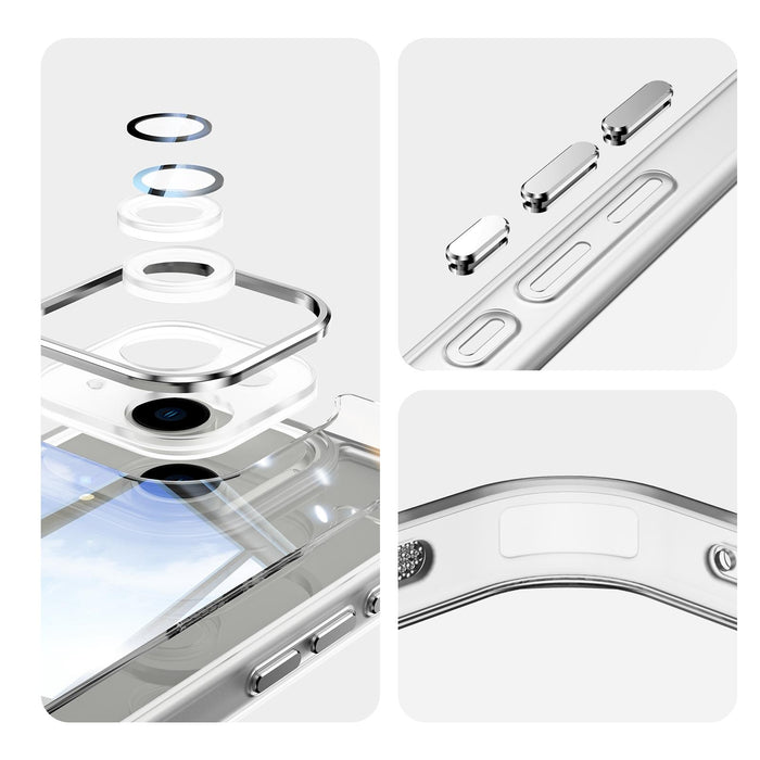 For Iphone 15 Acrylic Hybrid Tpu Armor Shockproof Phone Case