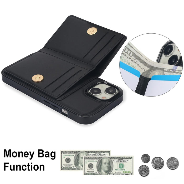 For Iphone 15 Rfid Anti-Theft Card Ring Holder Phone Case
