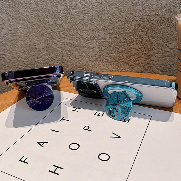 For Iphone 15 Electroplated Large Window Bracket Pc Phone Case