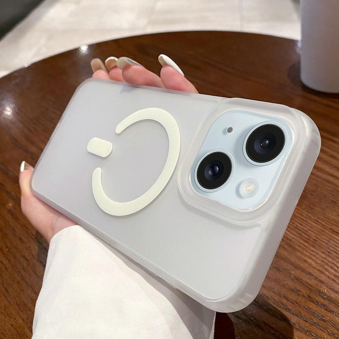 For Iphone 15 Dual-Side Frosted Magsafe Clear Phone Case