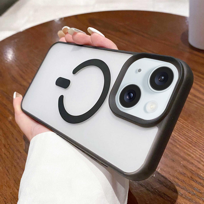 For Iphone 15 Dual-Side Frosted Magsafe Clear Phone Case