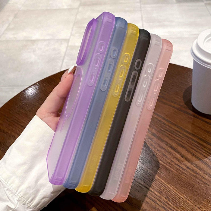 For Iphone 15 Dual-Side Frosted Magsafe Clear Phone Case