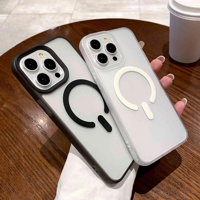 For Iphone 15 Dual-Side Frosted Magsafe Clear Phone Case