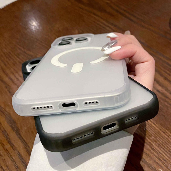 For Iphone 15 Dual-Side Frosted Magsafe Clear Phone Case