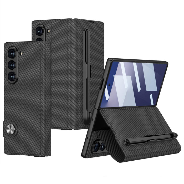 For Samsung Galaxy Z Fold7 5G Integrated Flip Leather Case With Pen Slotm, Stylus Not Included
