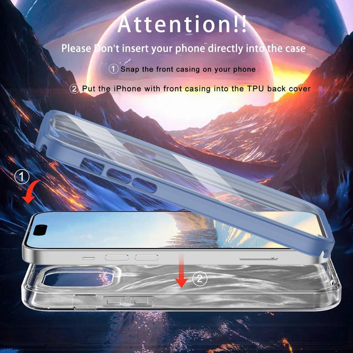 For Iphone 15 Imd Gradient Feather Pc & Tpu Phone Case
