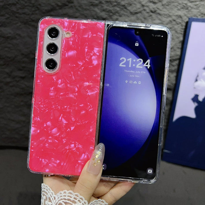 For Samsung Galaxy Z Fold7 5G Pearlescent Shell Texture Phone Case