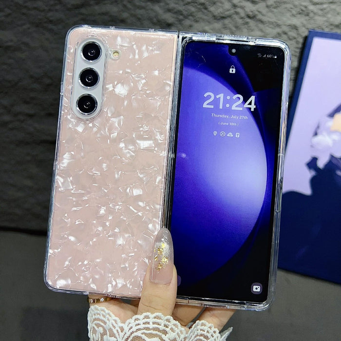 For Samsung Galaxy Z Fold7 5G Pearlescent Shell Texture Phone Case