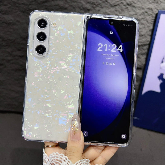 For Samsung Galaxy Z Fold7 5G Pearlescent Shell Texture Phone Case