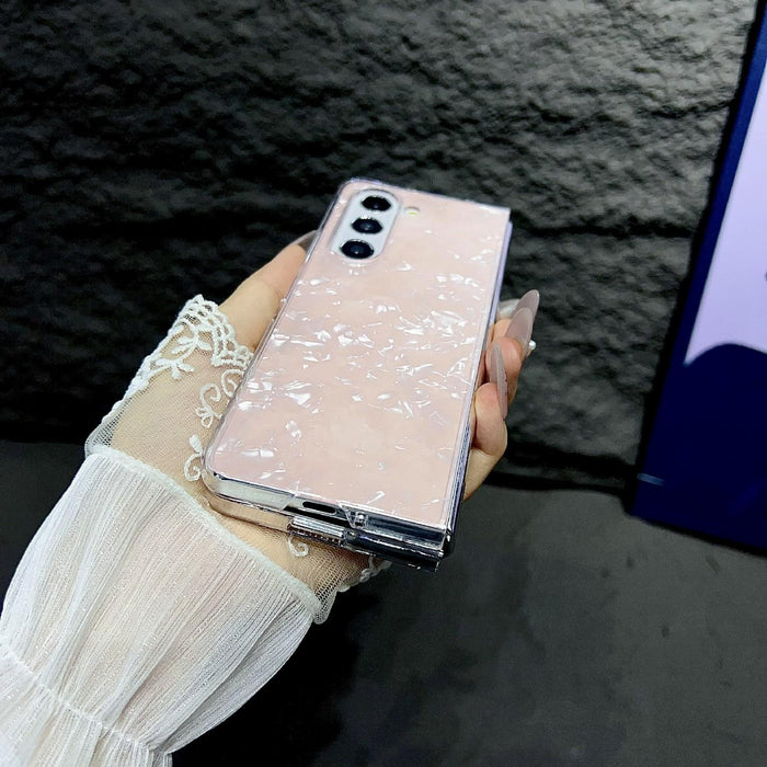 For Samsung Galaxy Z Fold7 5G Pearlescent Shell Texture Phone Case