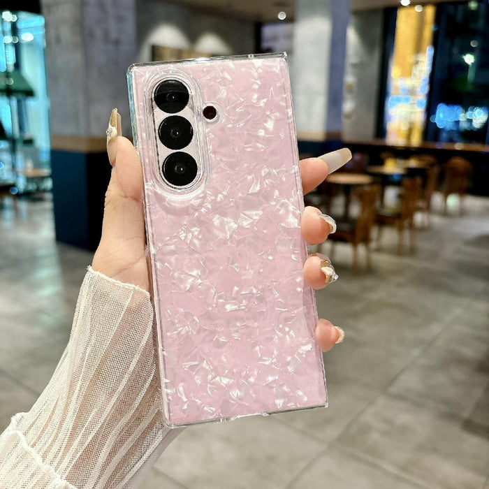 For Samsung Galaxy Z Fold7 5G Pearlescent Shell Texture Phone Case