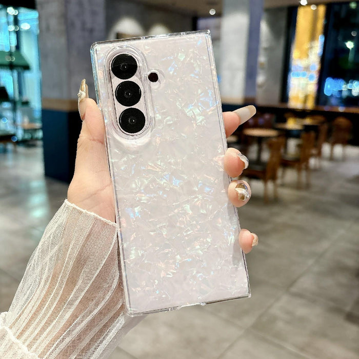 For Samsung Galaxy Z Fold7 5G Pearlescent Shell Texture Phone Case