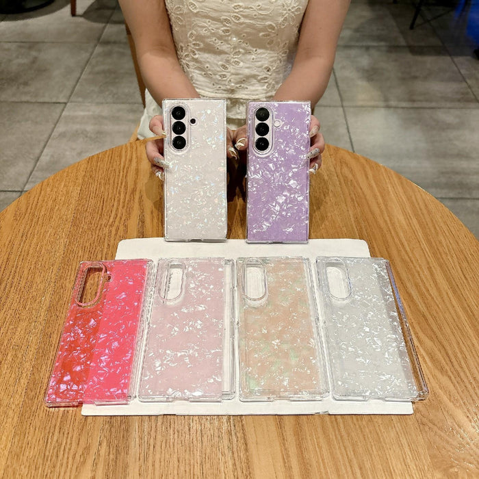 For Samsung Galaxy Z Fold7 5G Pearlescent Shell Texture Phone Case