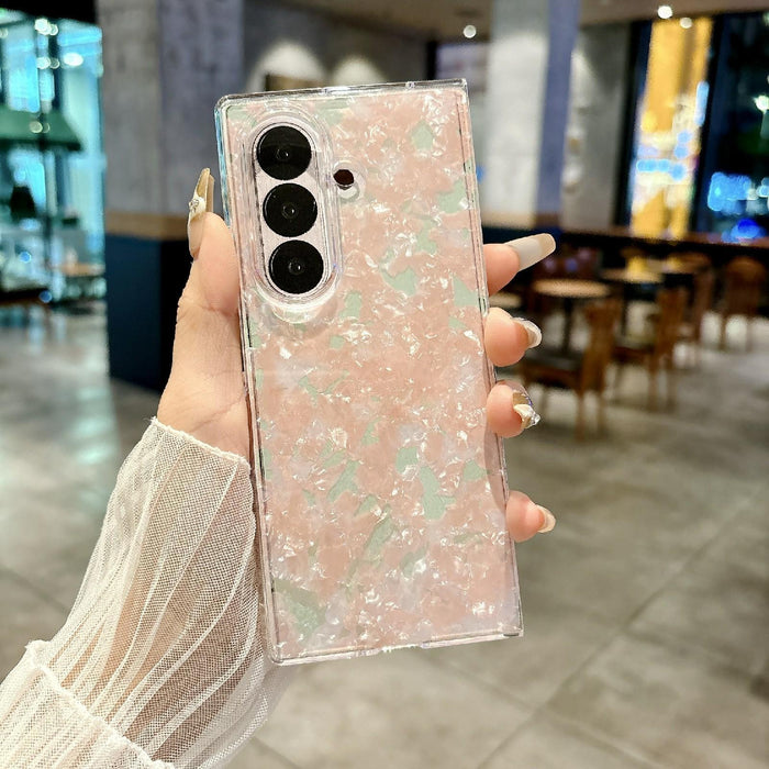 For Samsung Galaxy Z Fold7 5G Pearlescent Shell Texture Phone Case