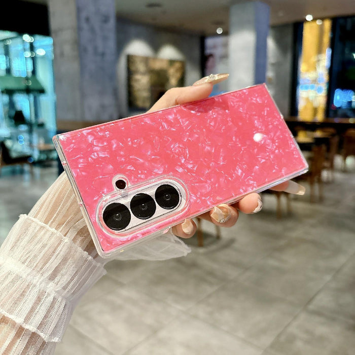 For Samsung Galaxy Z Fold7 5G Pearlescent Shell Texture Phone Case